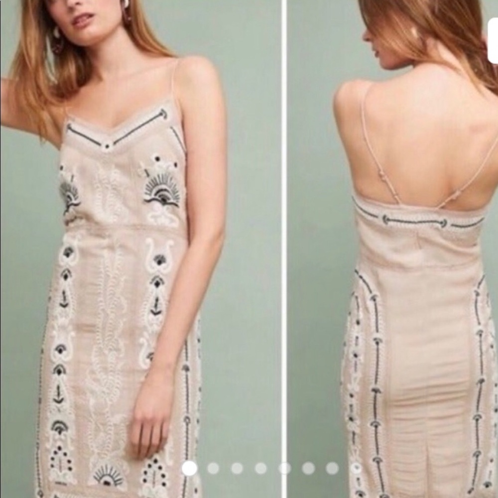 ANTHROPOLOGIE Maeve Embroidered Dress